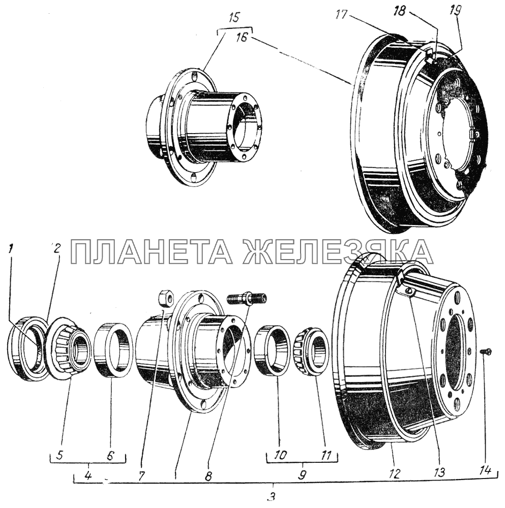 Ступицы заднего колеса ГАЗ-51 (63, 93)